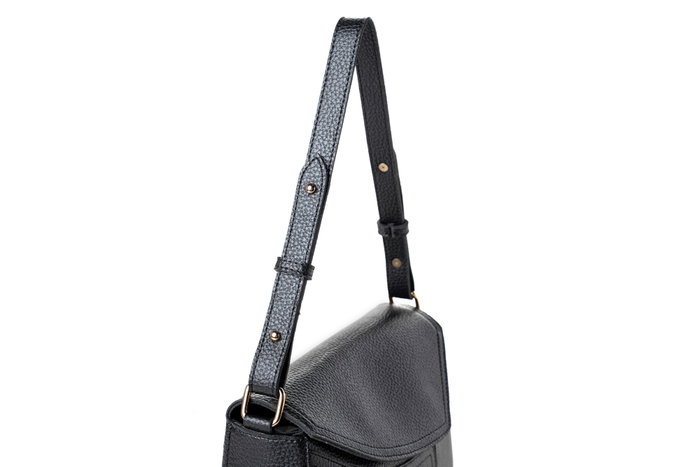 Lucky Bees Bolso 1273 Negro Cuero de Polivinilo 28x10x17 cm